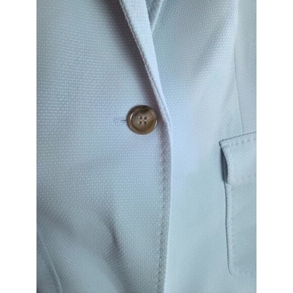 Talbots Light/Pastel Blue 1 Button Single Breasted Notch Lapel Blazer size 8 - Picture 10 of 16